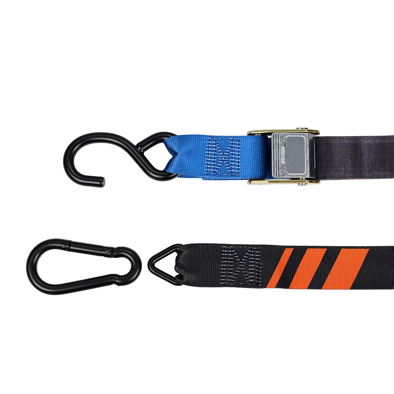 Sangle de sécurité pour Bagages, Sangle tissée de 38mm pour avec Crochets métalliques, Aide à l ' arrimage réglable pour Le Transport