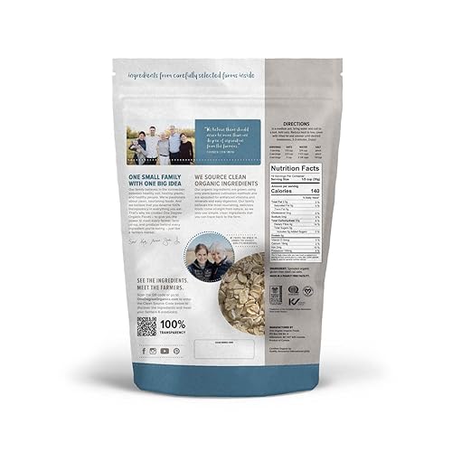 Vista 16 de One Degree Organic Foods Avena cortada de acero germinado, orgánica USDA, avena sin gluten sin OMG, 24 onzas, paquete de 8