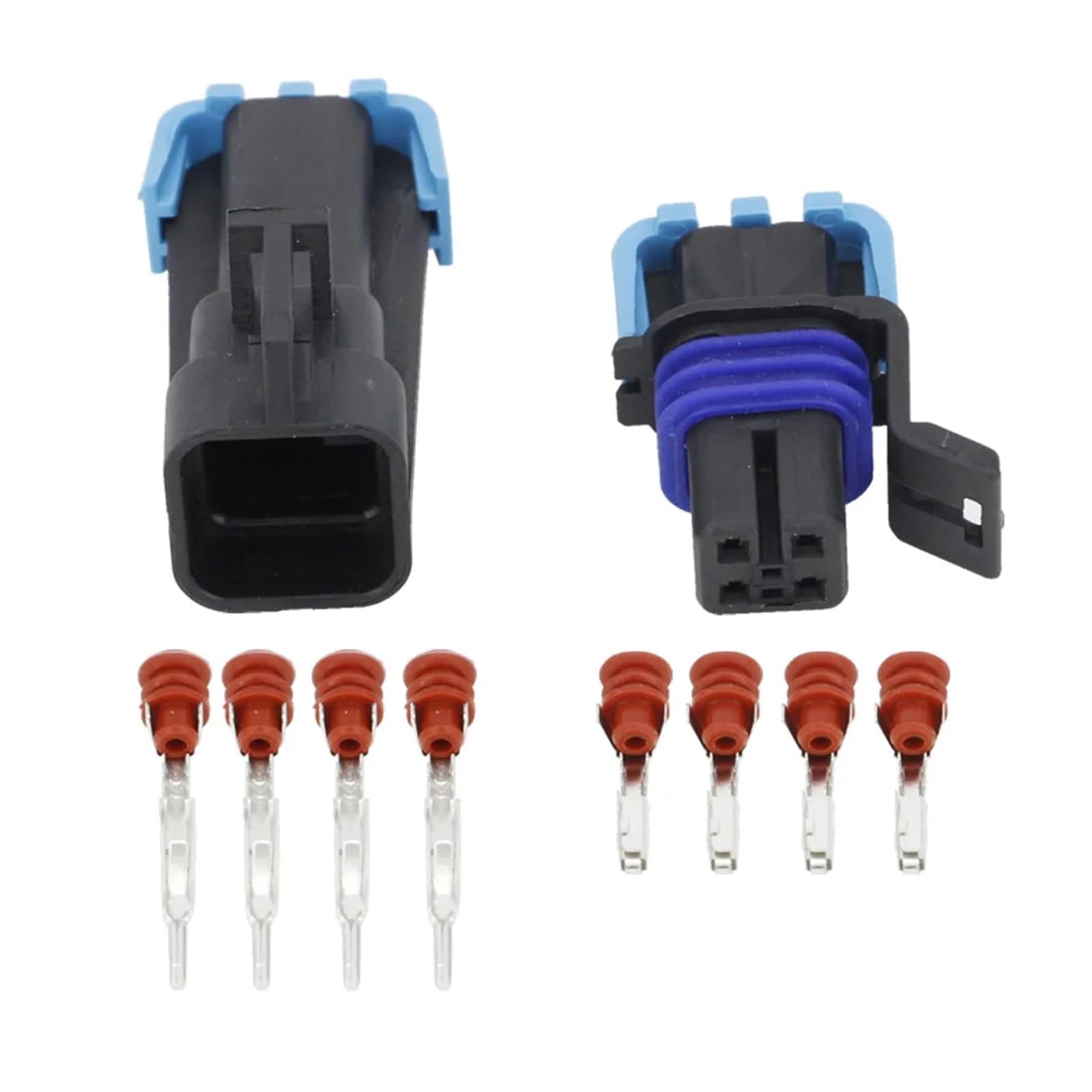 Hengliang Store 4-pinowe złącze wiązki przewodów samochodowych DJ7044B-1.5-11/21 Czujnik masowego przepływu z terminalem(10 Sets)