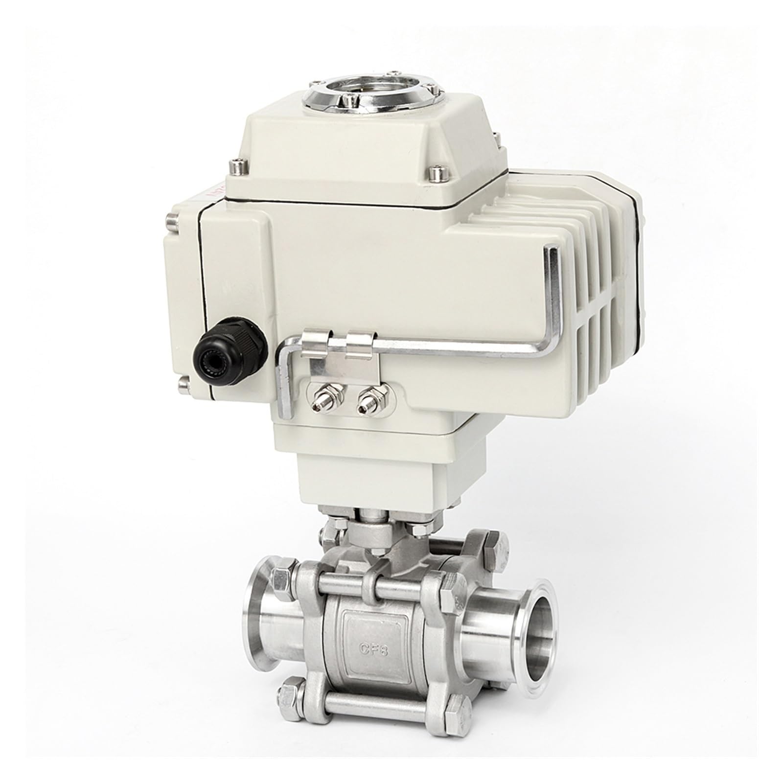 MXXDMOPD 1PCS DN25 Φ32 stainless steel high platform electric ball valve 220VAC clamp type(110VAC)