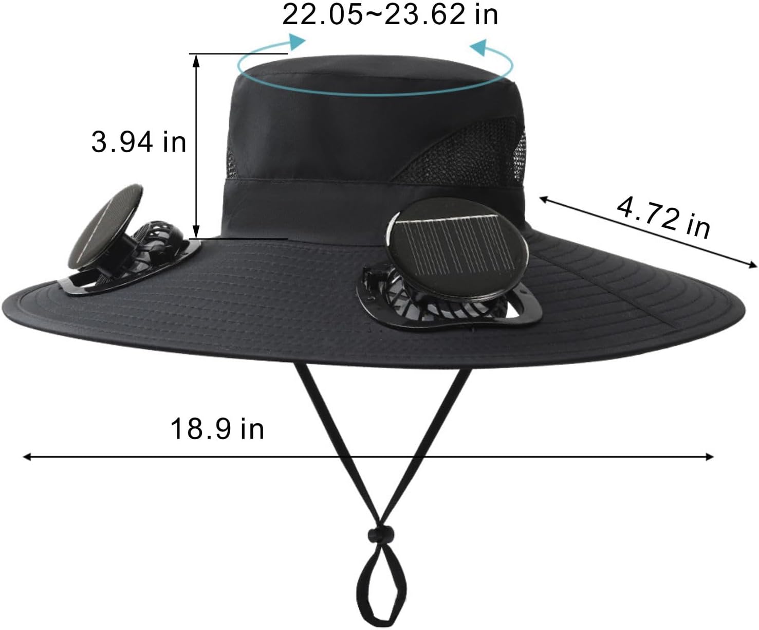 Wide-Brimmed Solar Fan Hat,Solar Hat with Fan for Men and Women,Solar and USB Charging,Gifts for Summer