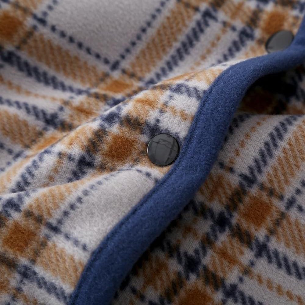 Genérico Chal De Cuadros para Mujer, Manta Cálida De Invierno para Usar, Chal Suave con Forro Polar, Cárdi De Bufanda De Punto Multifuncional, Adecuado para Sofá, Automóvil Y Hogar (A)