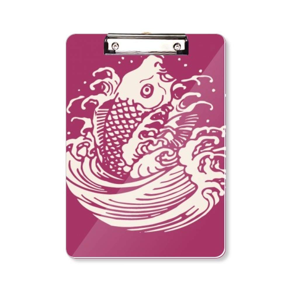 Plaque de support A4 Poisson Japonais Rouge - Porte-bloc - 5