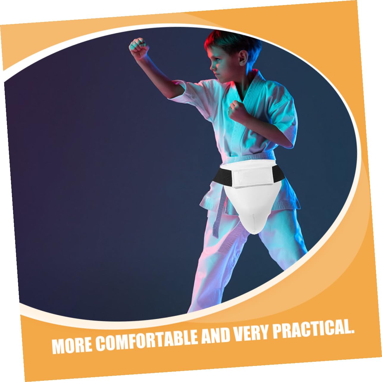 GALPADA Protezione Inguale Boxe Regolabile Paraseno Taekwondo Traspirante in Abs Supporto Leggero e Resistente per Sport da Combattimento