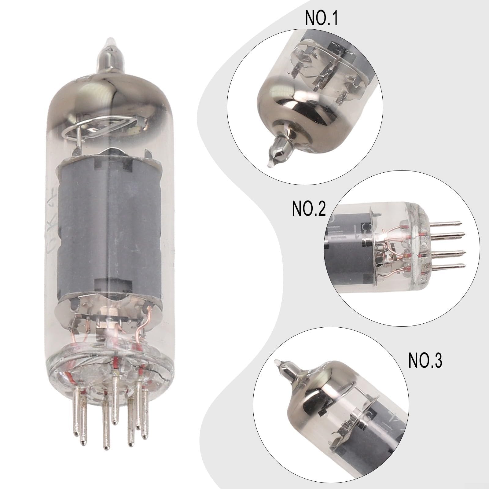 Lot de 2 tubes à vide pour GE JAN 5654W à 7 broches pour tubes à vide 6AK5/6AK5W/6Zh1P/6J1/6J1P H7L0, tubes à vide électroniques de préampli