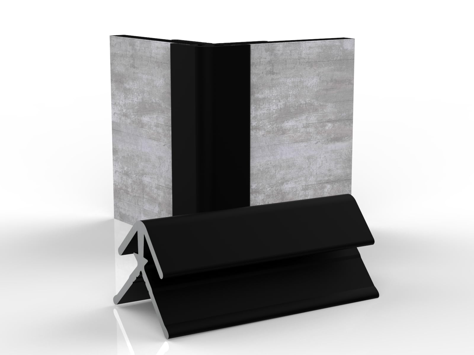 AUPROTEC Aluminium Profil Außeneckprofil Schwarz 200cm Eckverbinder Alu Eckprofil Verbindungsprofil für 3mm Duschrückwände Wandverkleidung Profilleisten für Küchenrückwand