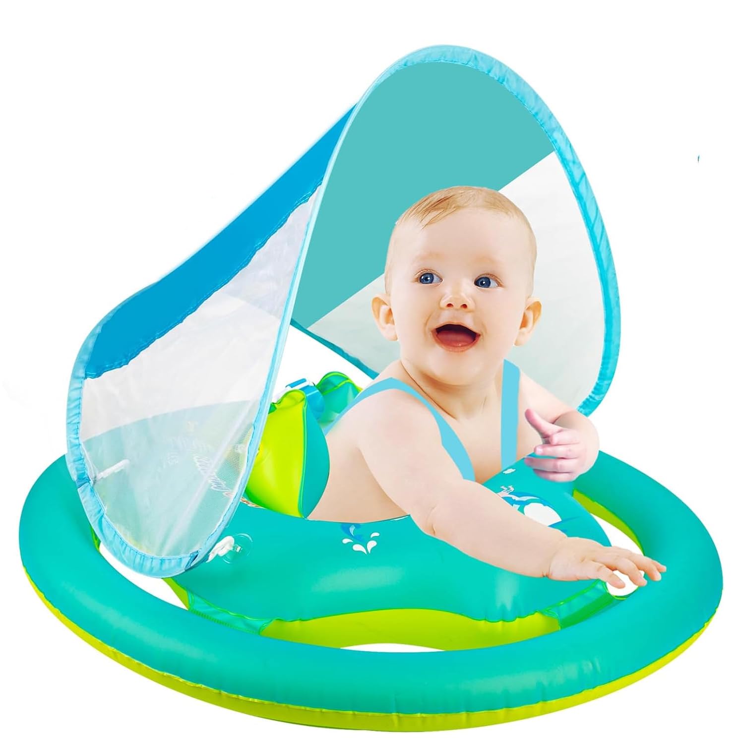 Aufblasbarer Babyschwimmring (0-6 Monate), Babyschwimmring mit Sitz (6-12 Monate), Schwimmring für Kleinkinder, Schwimmring für Neugeborene (6-12-36 Monate)