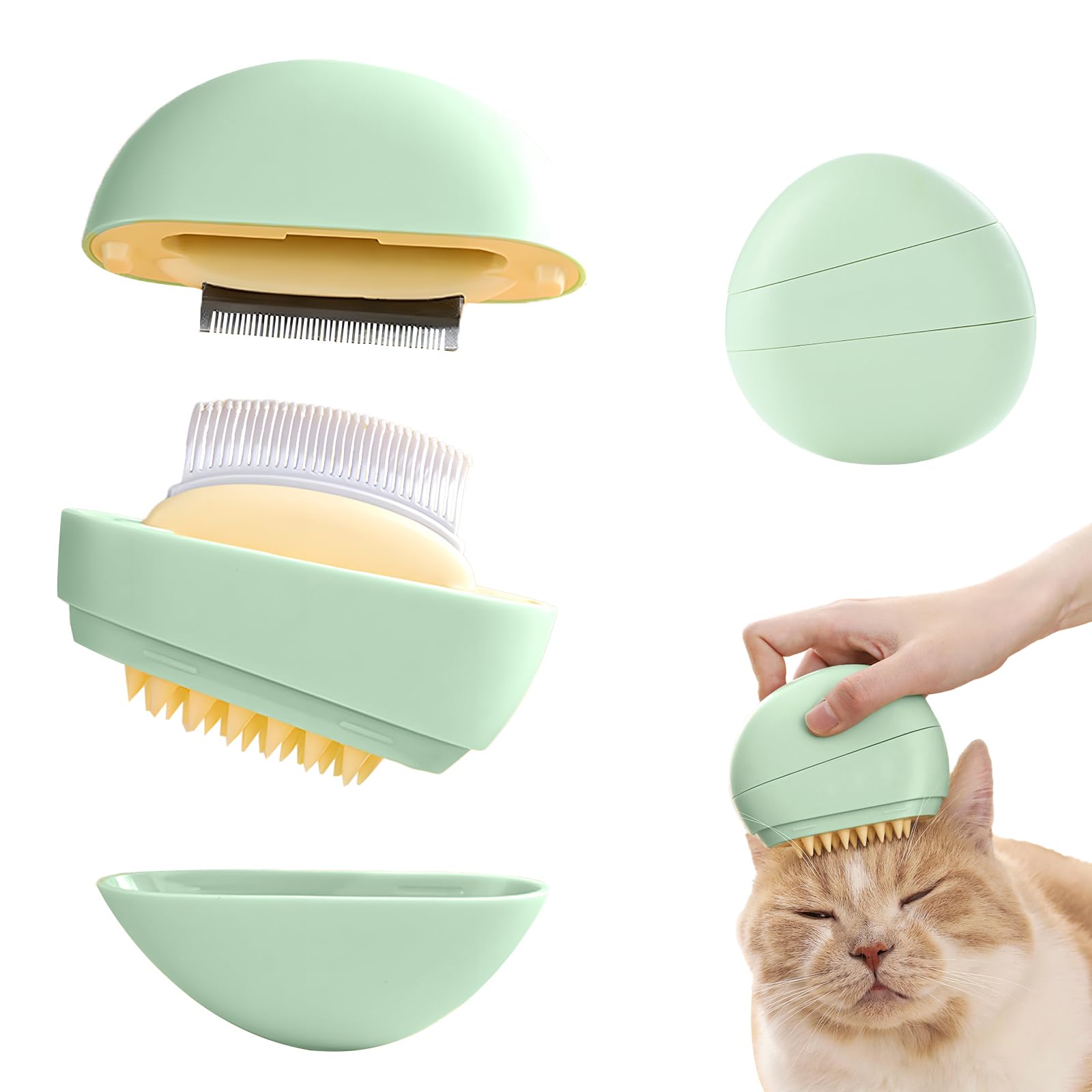 Brosse de Massage 4 en 1 pour Animaux de Compagnie, Brosse Chat, Brosse pour Chien, Brosse Chat Poil Longs et Courts, Brosse Universelle pour Animaux de Compagnie