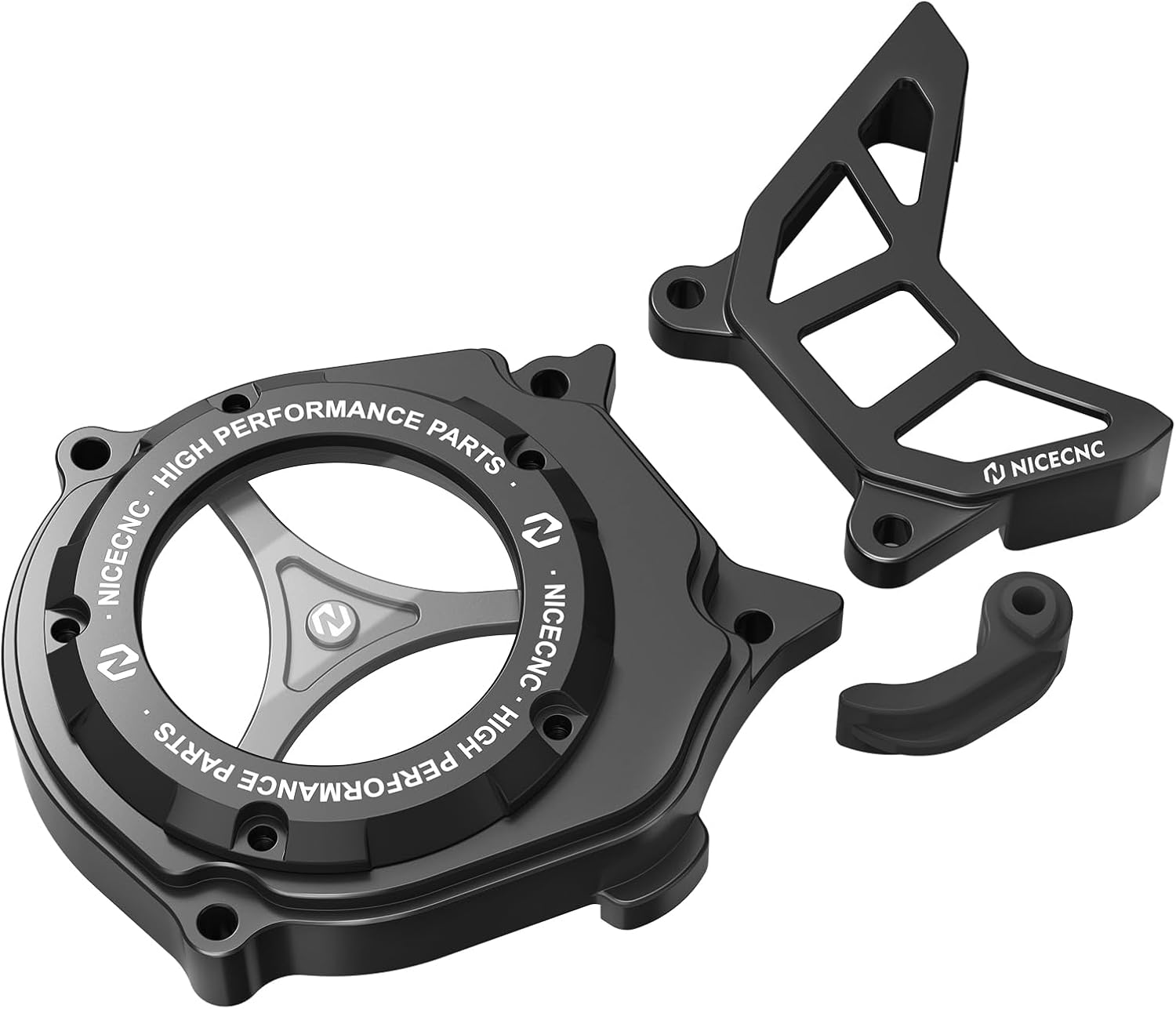 NICECNC Sprocket Cover Motor Engine Cap Compatible with Yamaha YZ65 2018-2023 YZ80 1993-2001 YZ85 2002-2023 See Fitment, CNC Machined, Black