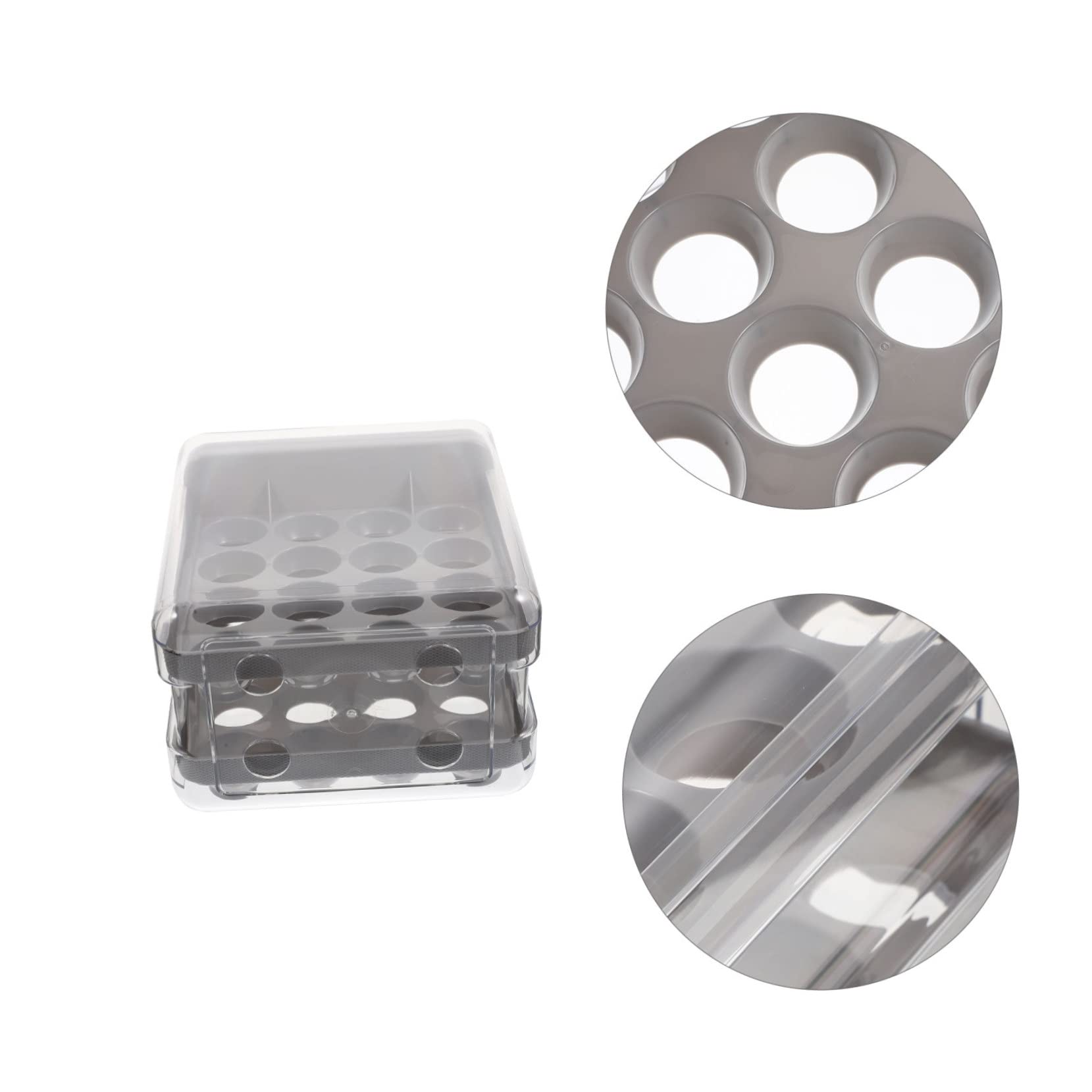 COLLBATH Boîte à Œufs Transparente à Tiroirs Double Couche en Plastique Pp et Pet, Organisateur Réutilisable pour Réfrigérateur, Facile à Déplacer et Garde Œufs Frais la Maison