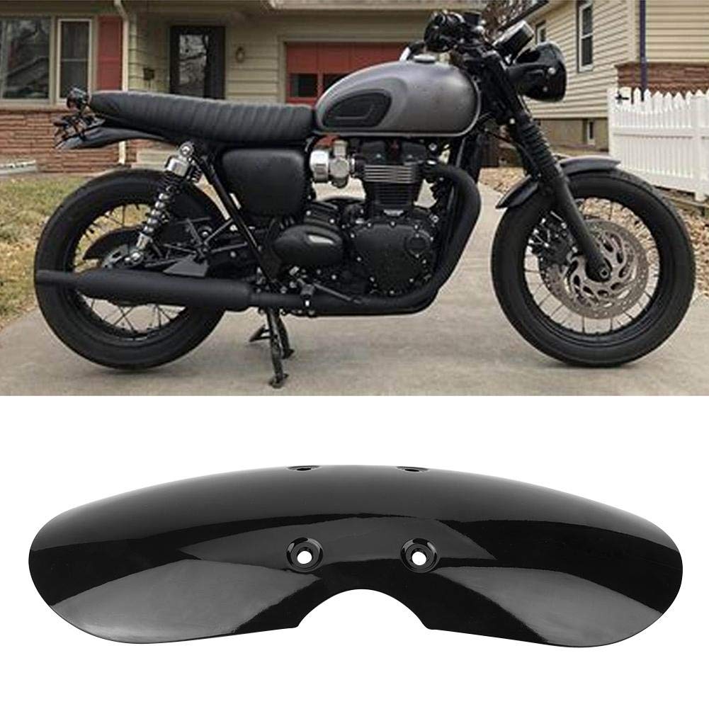 garde-boue, ABS 4 couleurs accessoires de moto garde-boue avant court garde-boue adapté pour Bonneville/T100/Scrambler/Thruxton 2001-2016(noir)