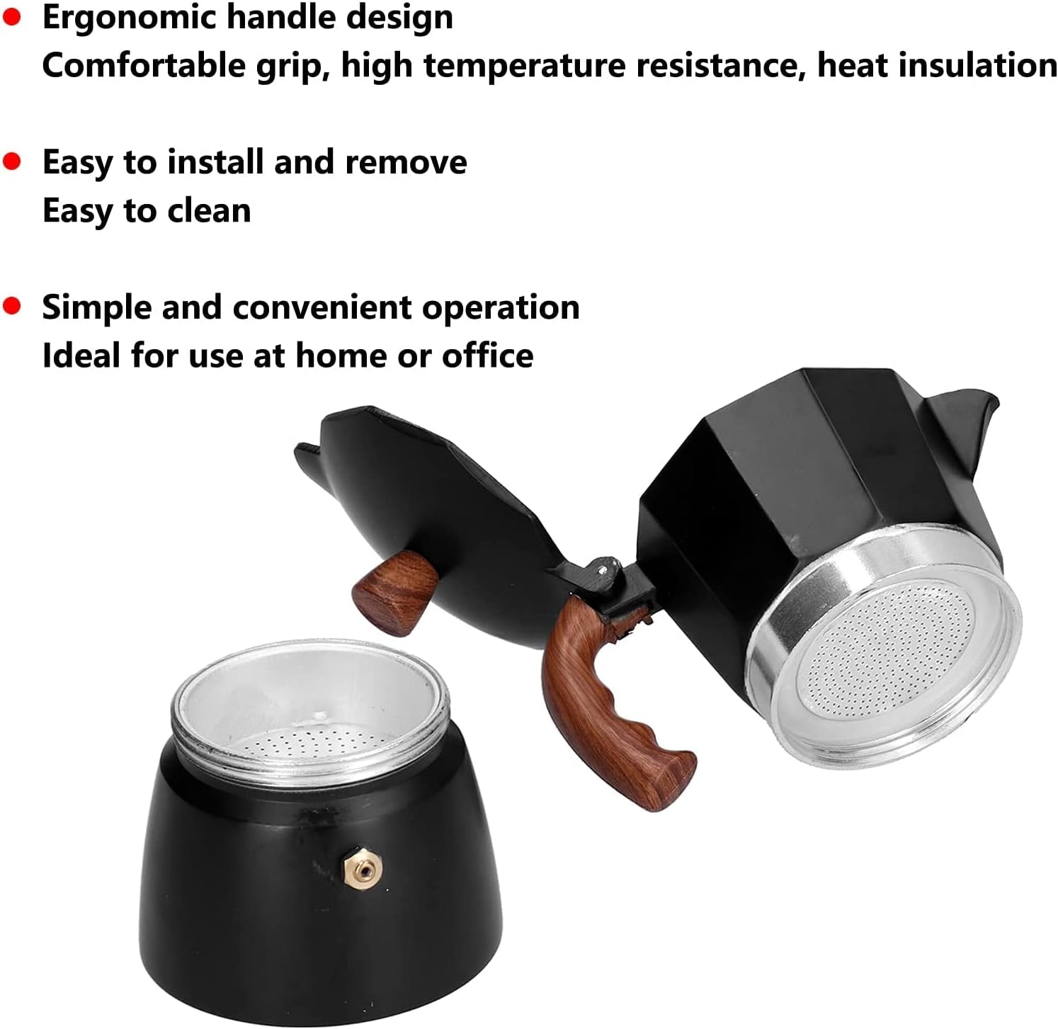 Coffee Machines Classic Espresso Maker, Italian Style Moka Pot,Stovetop Aluminium Italian Coffee Maker for Home, Office