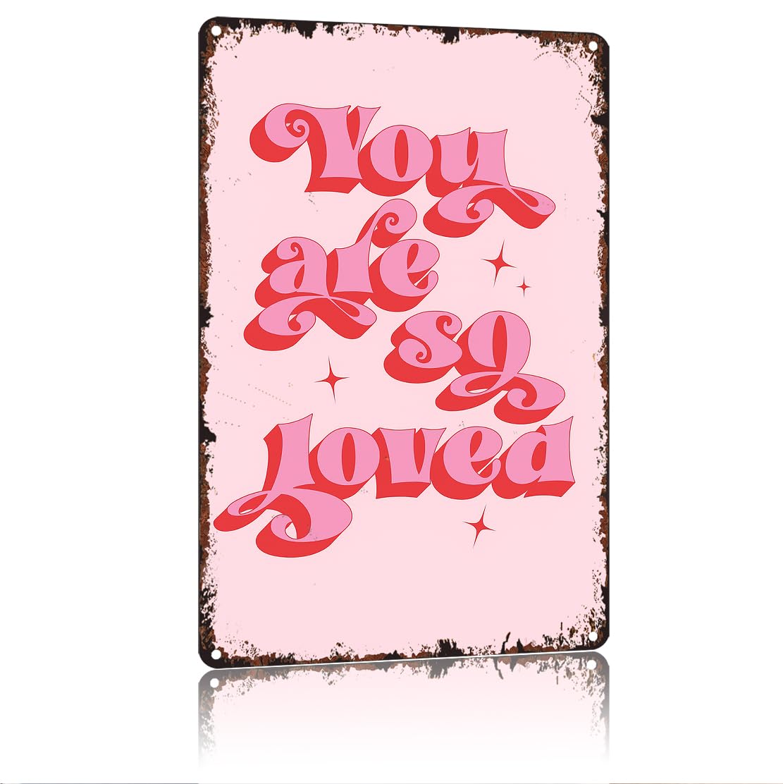 peiyeety You Are So Loved Funny 8x12 Inch Aluminum Vintage Metal Tin Signs-For Living Room Kitchen Bedroom Patio Porch Men'S Nest Wall Decor