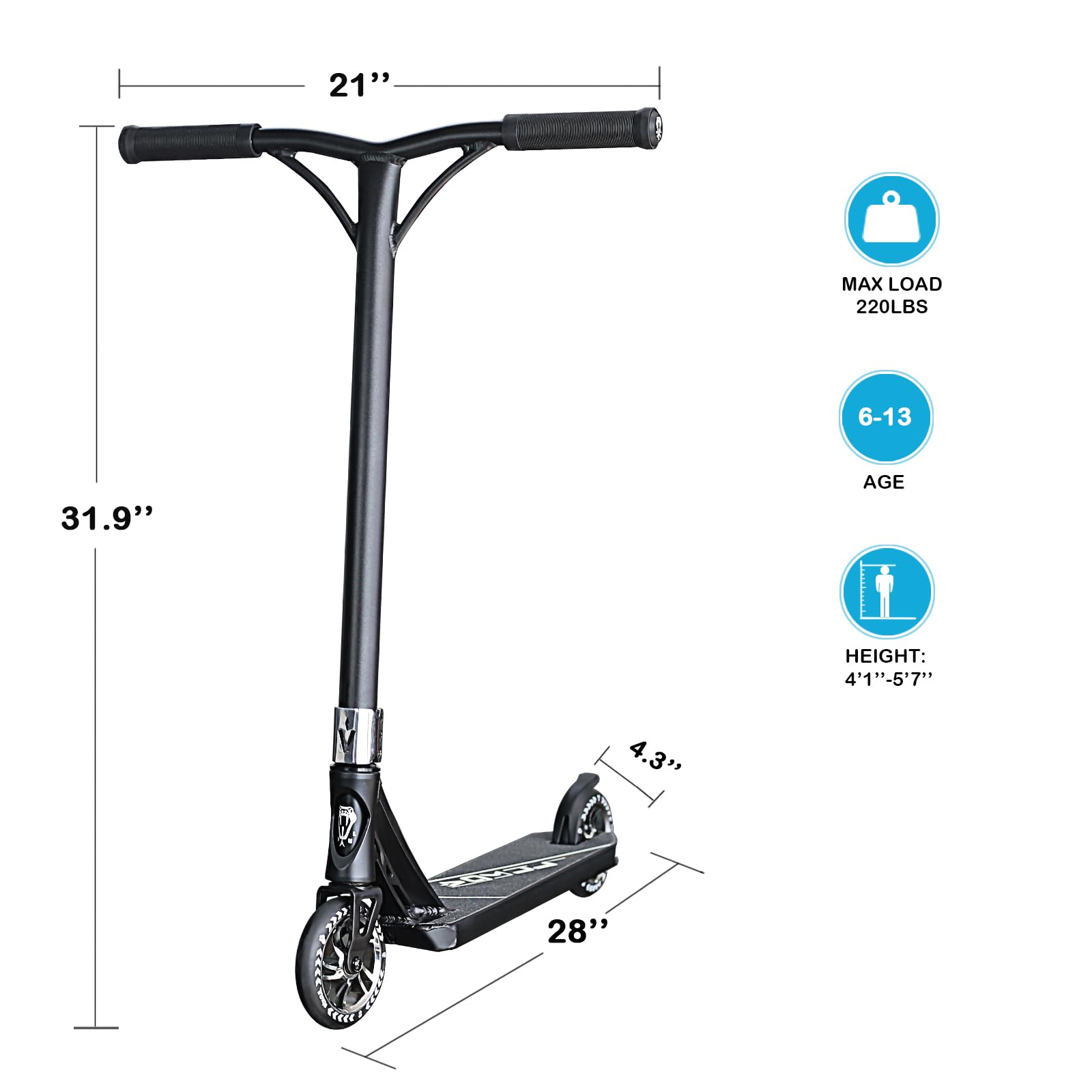 VOKUL T1 Pro Trick Scooter for Kids 8 Years and Up,Teens Best