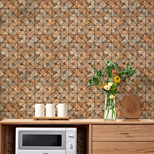 Azulejos de mosaico de metal autoadhesivos con paneles de aluminio y vidrio 7