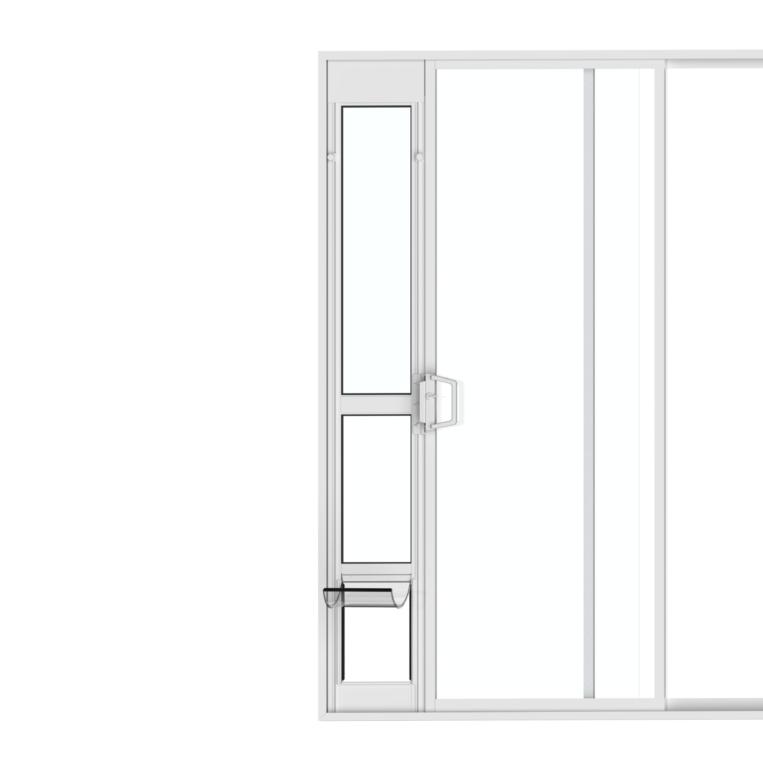 Hakuna Pets White Glass Patio Pet Door