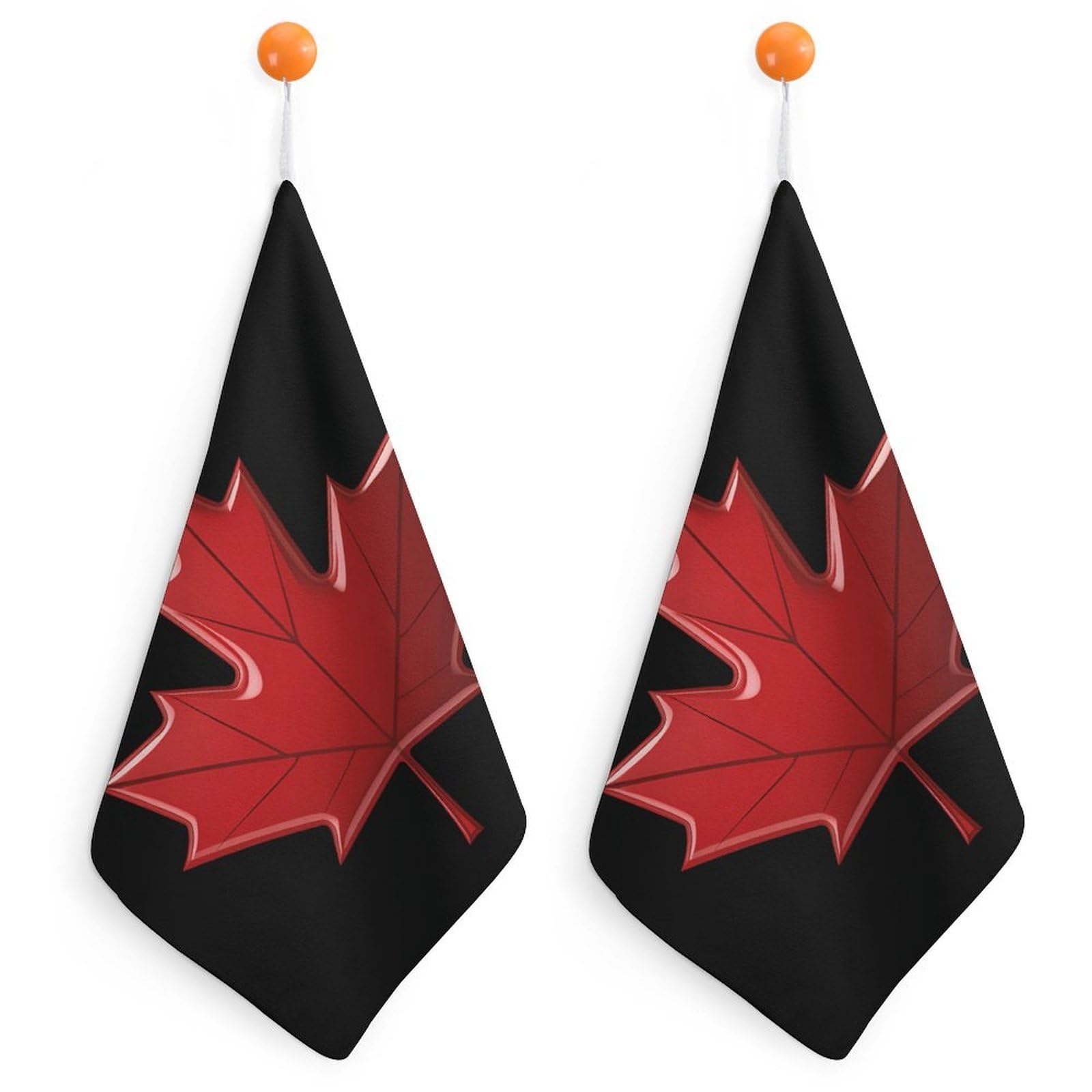 CGSBNGHA Canada Flag Maple Leaf Hand Towel Hanging Face Towels Cleaning Cloths Handkerchief for Bathroom Kitchen