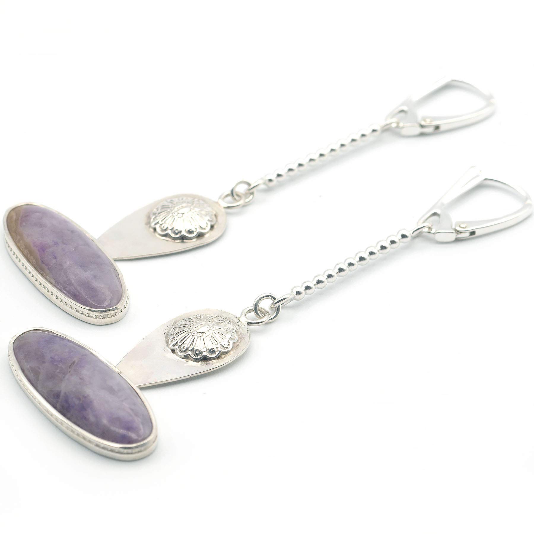 Pendientes Fluorita y Plata 925
