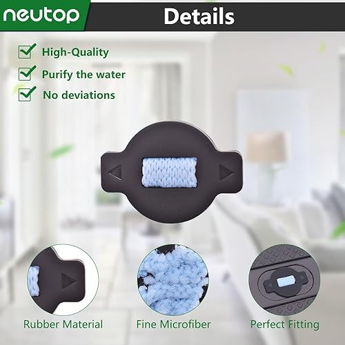 Miniatura 5 de neutop Juego de almohadillas de microfibra lavables para trapear húmedas, kit de tapas de mecha de agua compatible con iRobot Braava 320 380 381