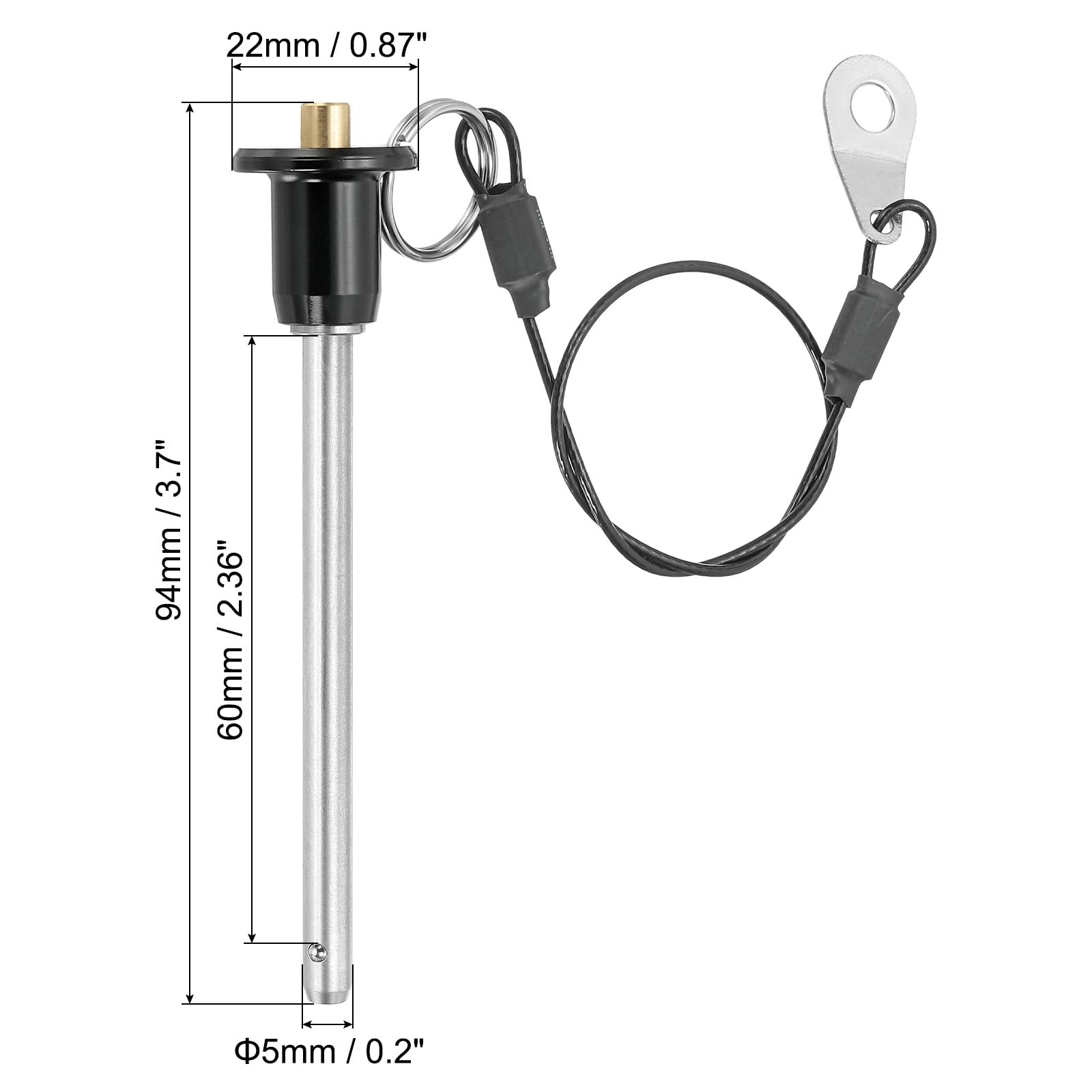 PATIKIL Quick Release Pin 3/16" x 2.36" - Image 2