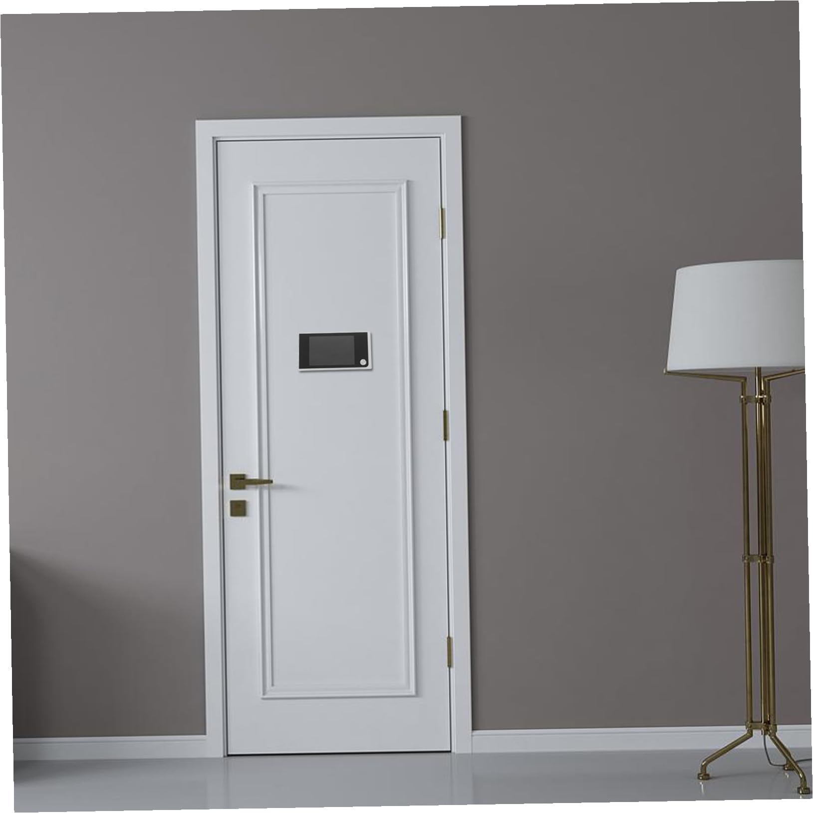 Mirilla Electrónica para Puerta con Visión en Alta Definición y Ángulo Amplio de 120 Grados, Fabricada en Plástico y Metal para Hogares y Oficinas