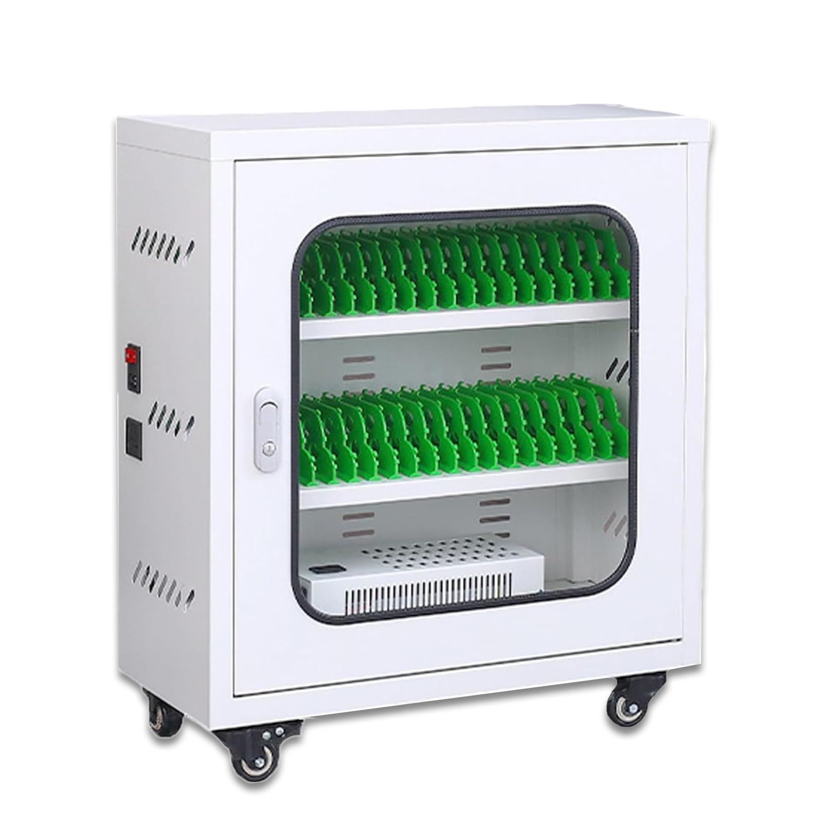GTHTUHFD Multi-Slot Charging Station With Storage Cabinet For Mobile Devices, Ideal For Office, Library, Classroom, And Gym Use,40slots