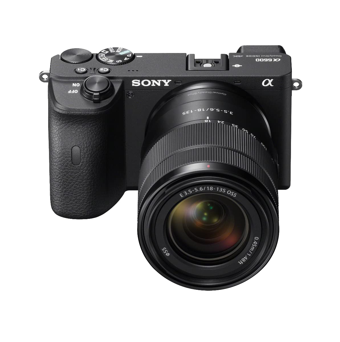 Sony Alpha 6600 Mirrorless APS C Camera With 18 135 mm Zoom Lens and 0.02 sec. Fast AF, Real Time Eye AF For Human And Animal, 5 Axis In Body Optical Image Stabilisation, 4K HDR HLG, Black, ILCE-6600M
