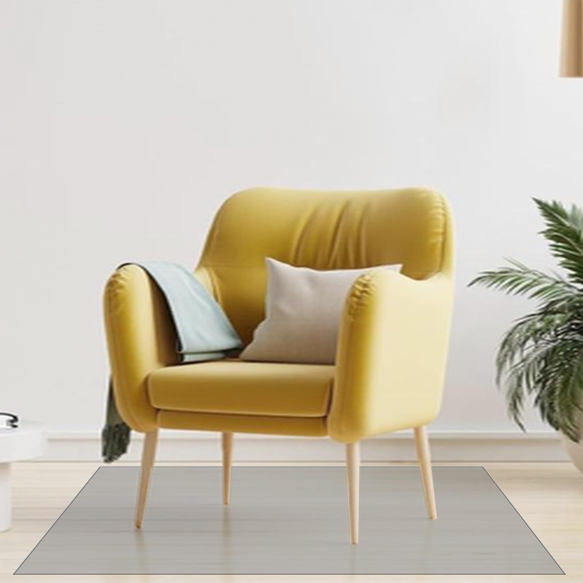 Tapis de Chaise de Bureau 80 x 110 cm Protection de Sol, Anti Rayure, Antidérapant PVC Tapis Sol Bureau Résistant à La Chaleur Durable pour de Maison et de, Couleur Transparente