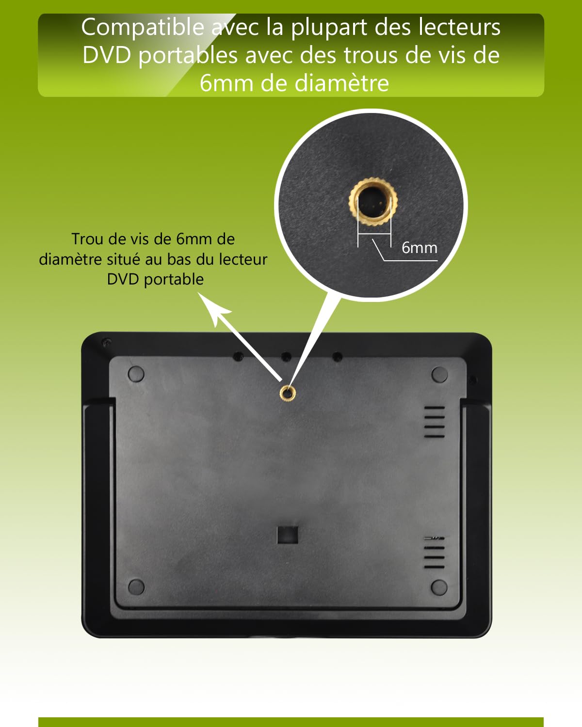 Kopfstützen-Montagevorrichtungen, verstellbare Halterung für DVD-Player mit Doppelbildschirm für Kopfstütze, 2 Halterungen für DVD-Player mit Doppelbildschirm