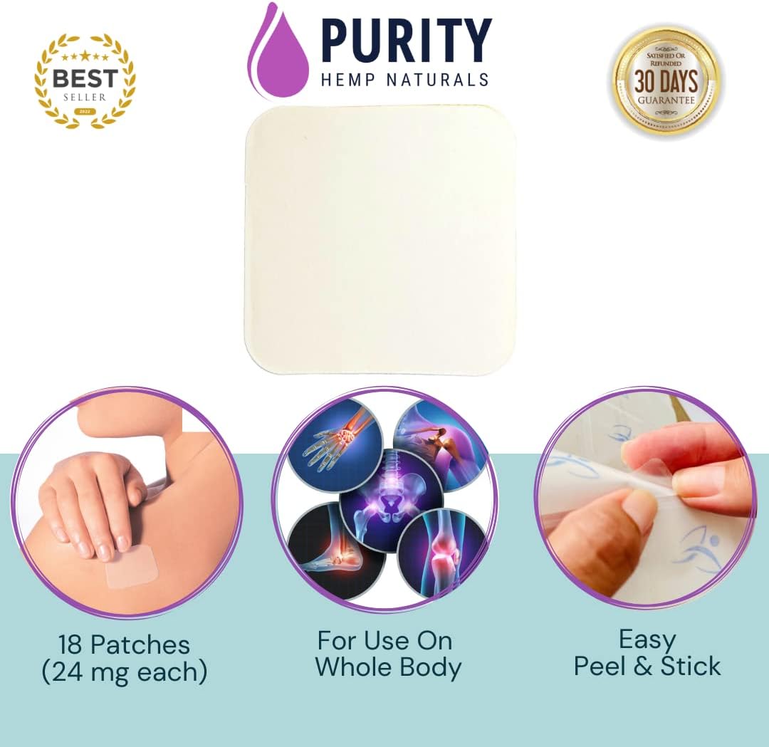 Hemp Patch 18 ct. (438 mg) Gold 3X More Potent 24 mg Patches. 24Hr Extended Release. Convenient & Discreet. for Use Anywhere, Anytime On Any Part of The Body. - Image 6