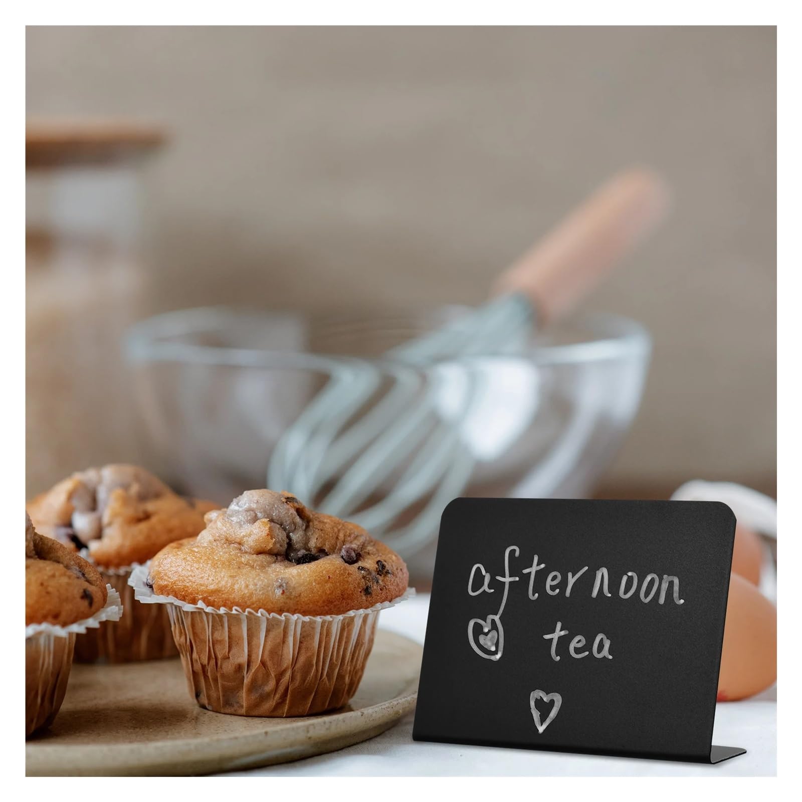 Kleine Tafeln Zum Beschriften 20 Mini-Tafeln, 100 x 75 mm, Kreidetafel-Schilder, weiße Stifte, Reinigungstücher, Lebensmitteletiketten, Zuhause, Büro, Café, Tischnummern