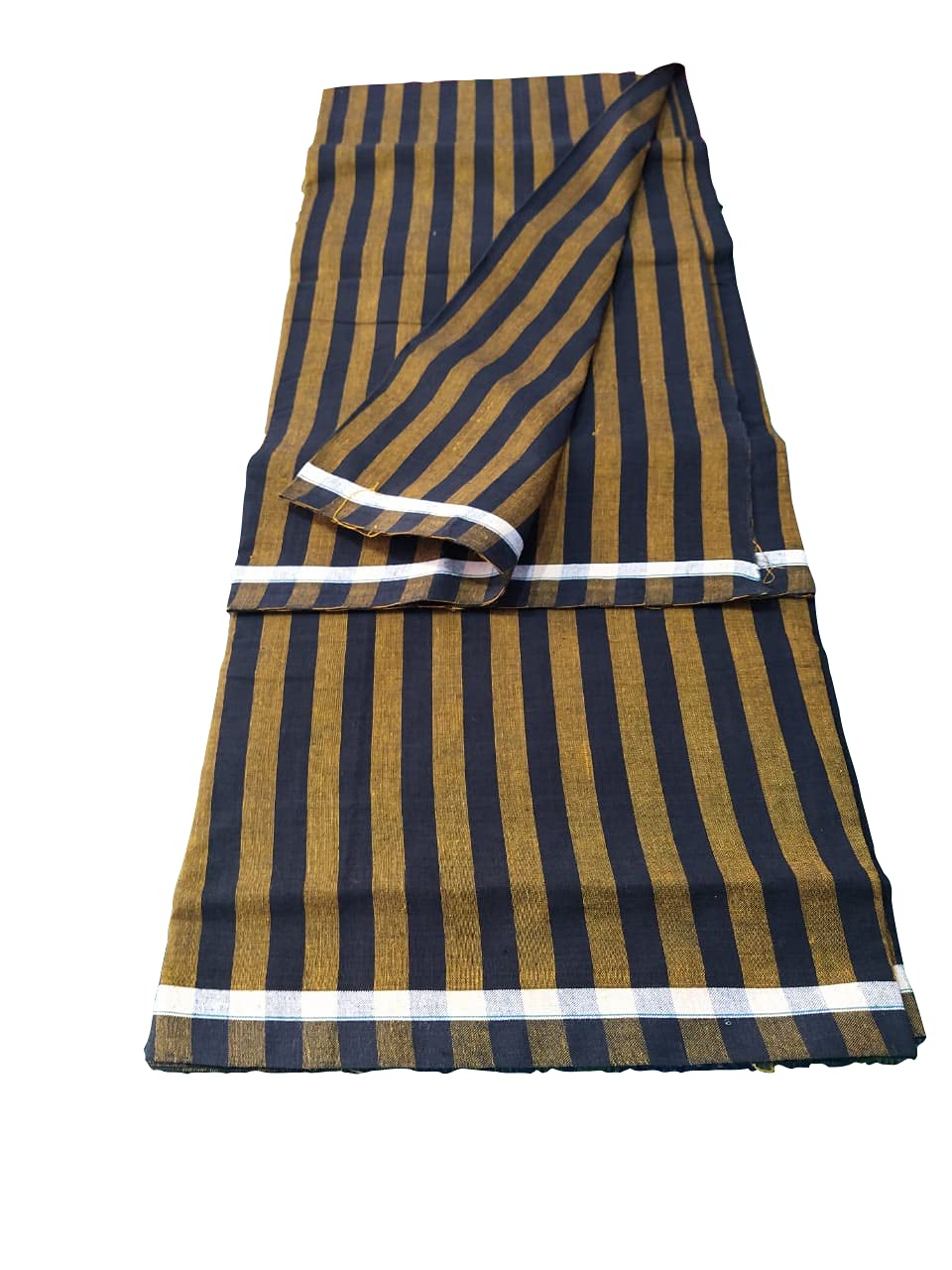 Mens Bhagalpuri Pure Cotton Stripe Brown & Black Lungis With Free Size Multicoloured Night Wear Dhoti, Mundu-image-49