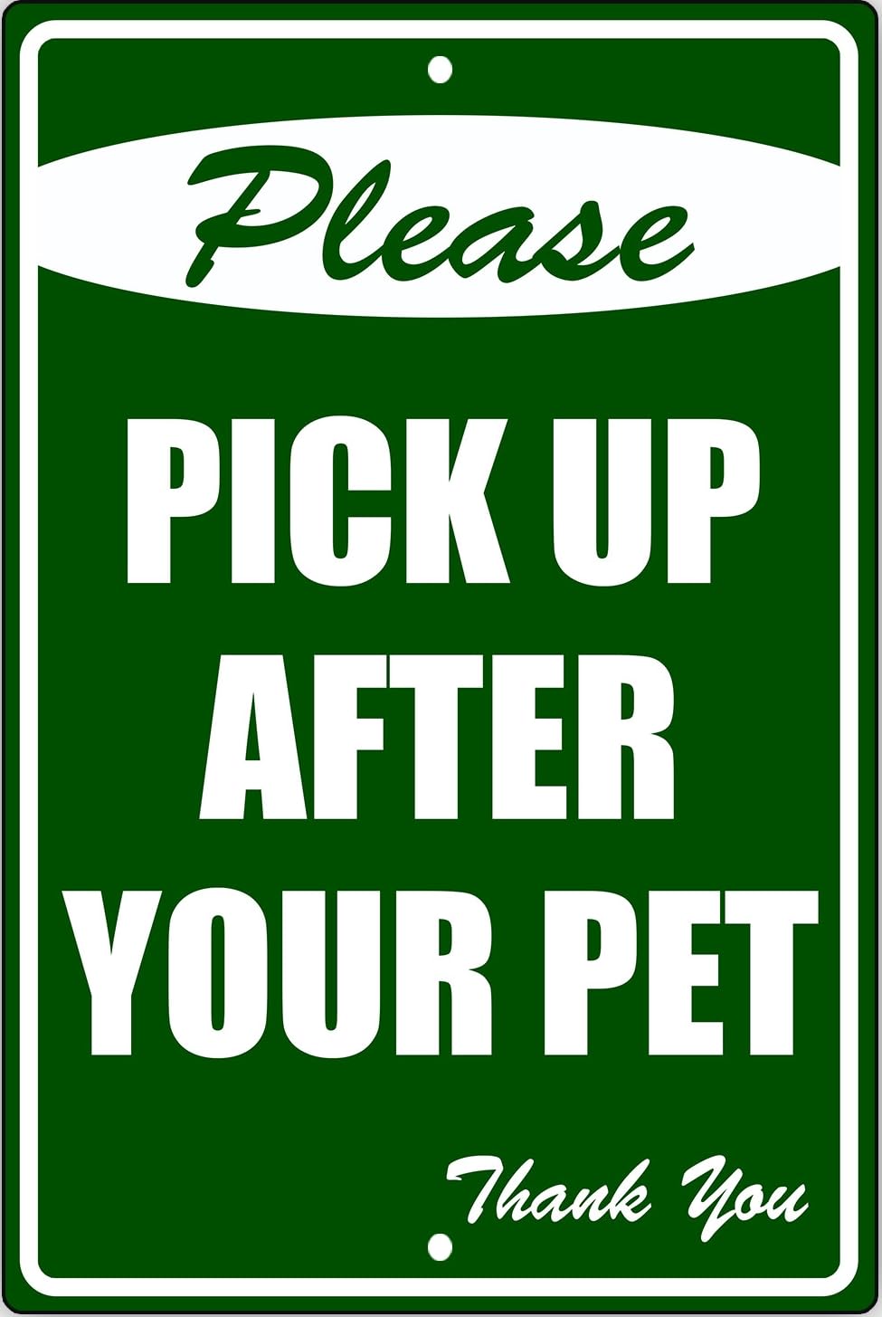 Please Pick Up After Your Pet No Dog Pooping Novelty Metal Sign