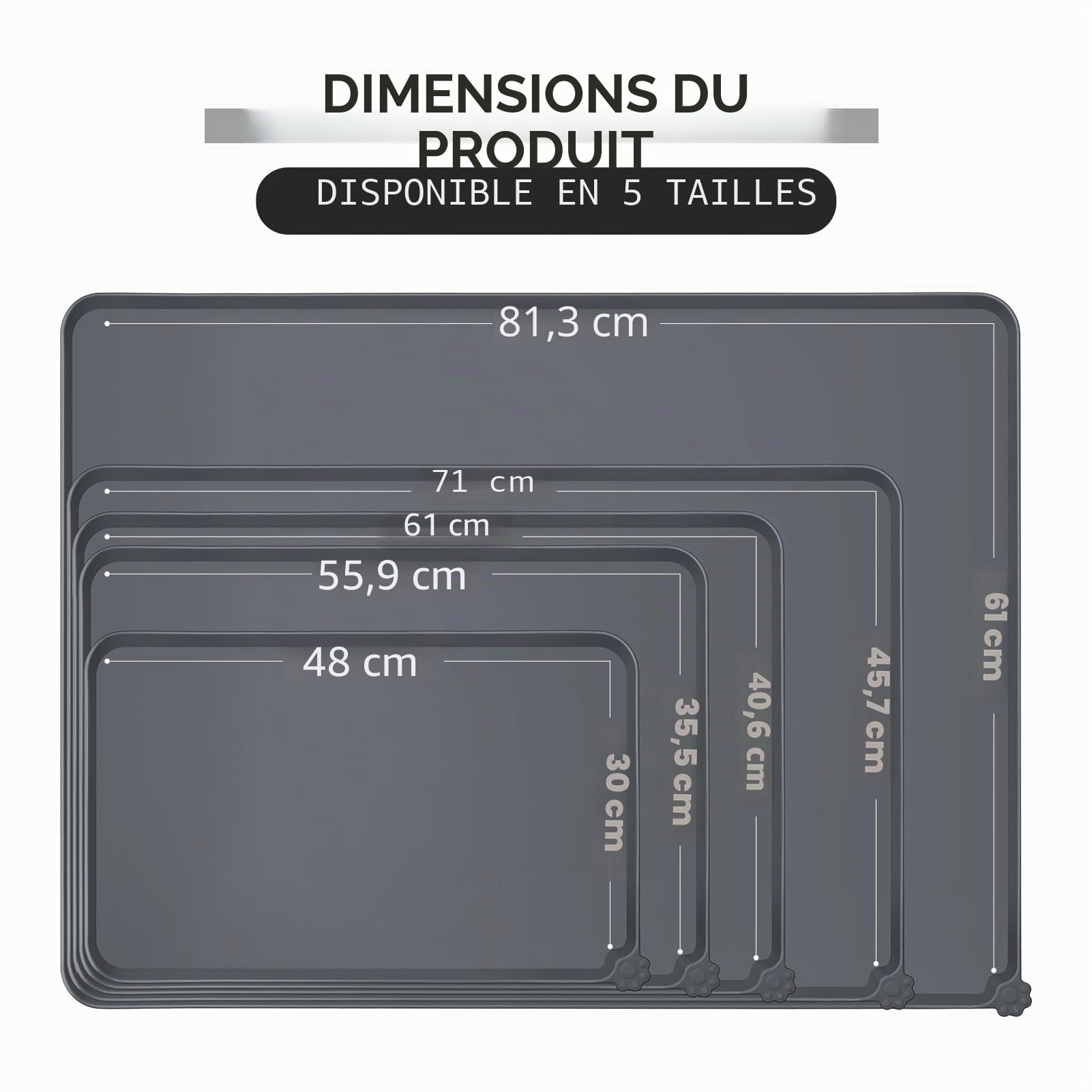 Tapis de Bol en Silicone antiadhésif Reopet pour Chats et Chiens - Imperméable