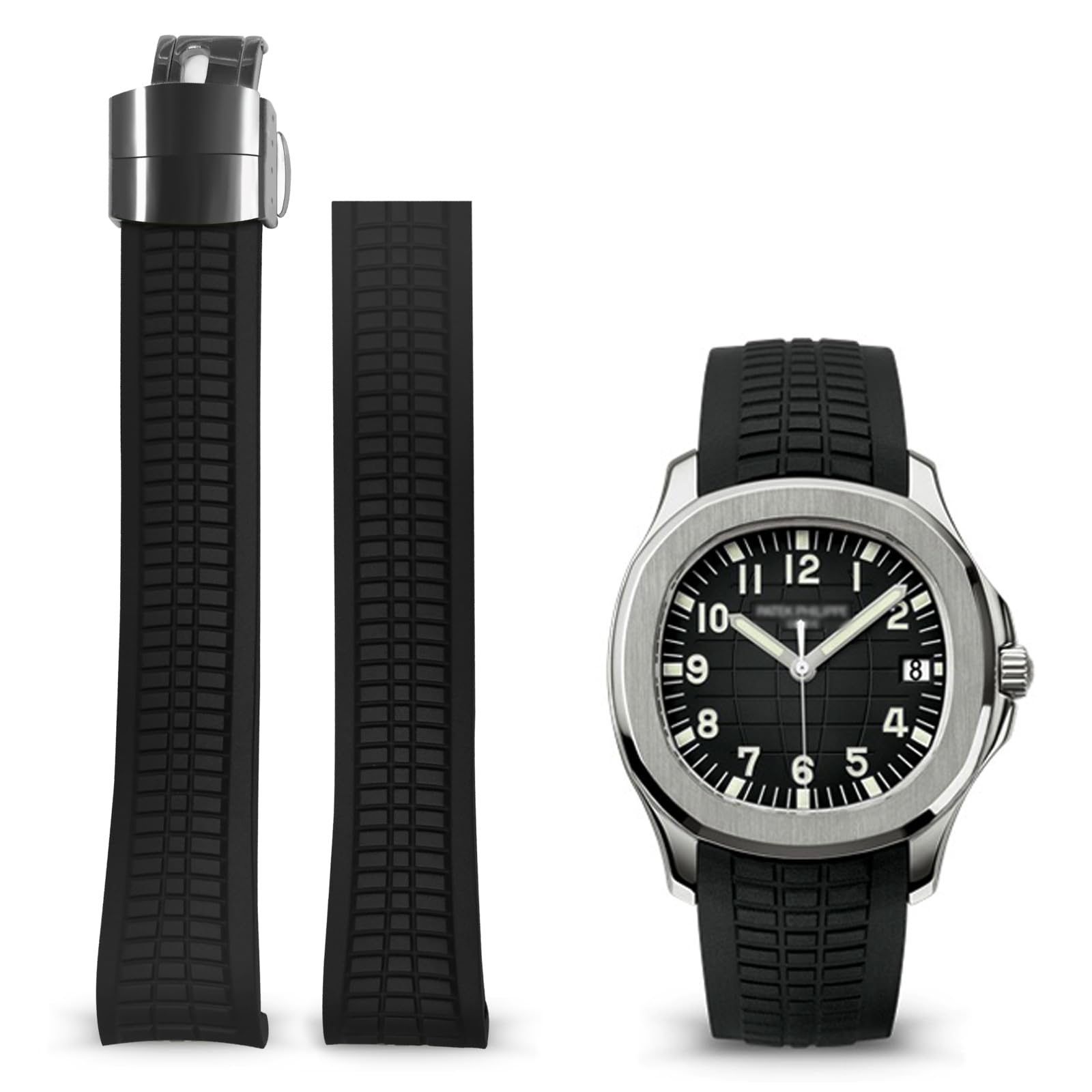 21mm Cinturino in Gomma per Orologi per Patek Philippe Aquanaut 5167A 5164A Cinturini per Orologio in Silicone Ricambio Accessori