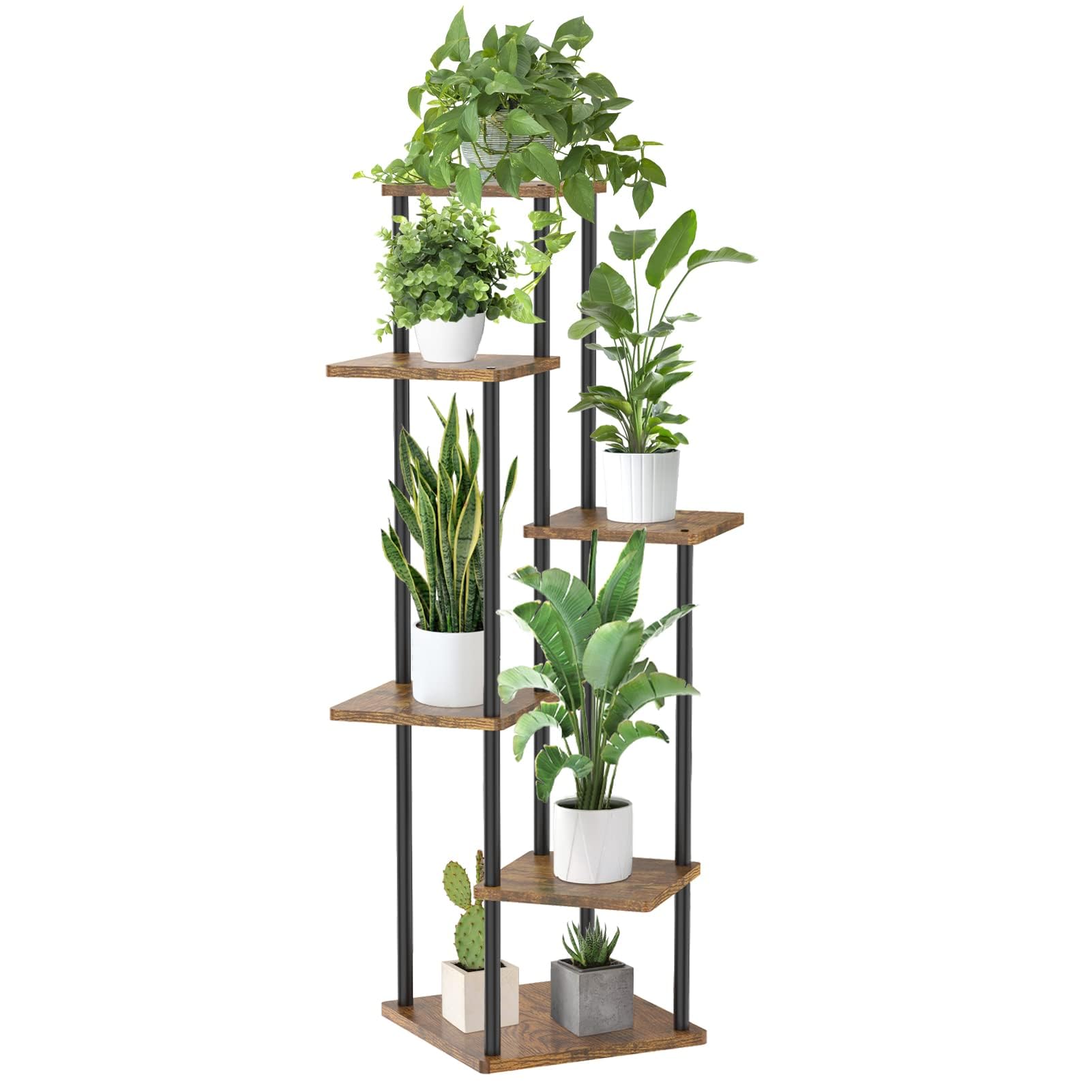 Amazon.com : Oppro 6 Tier Tall Plant Stand Indoor Outdoor, Large