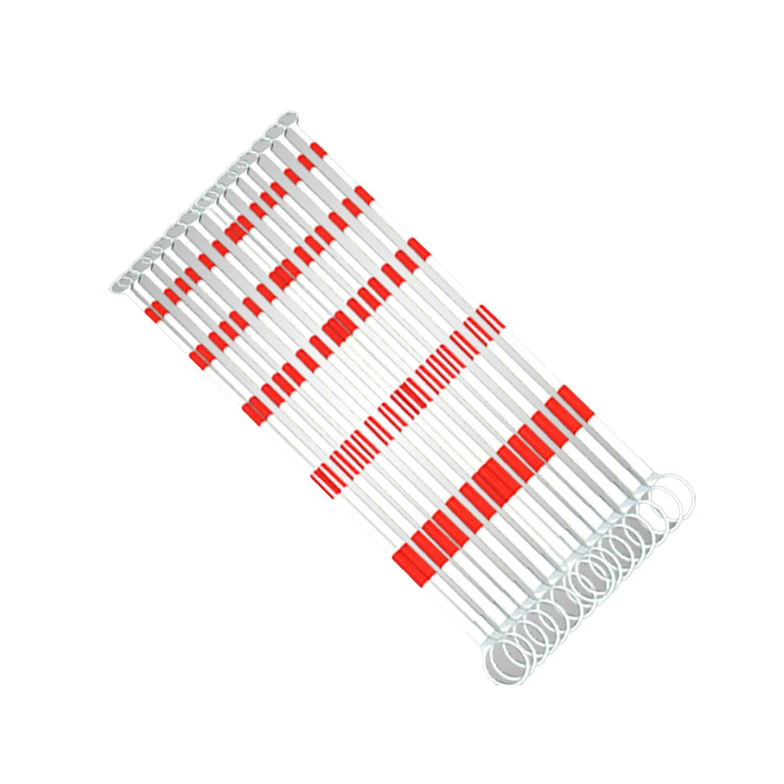 SGKOMN Retractable Barrier for Traffic Cones - 6ft-10ft Durable PVC Safety Barrier, Ideal for Driveways & Events, Traffic Control Solution, Red 4.1ft-6.56ft-15PCS