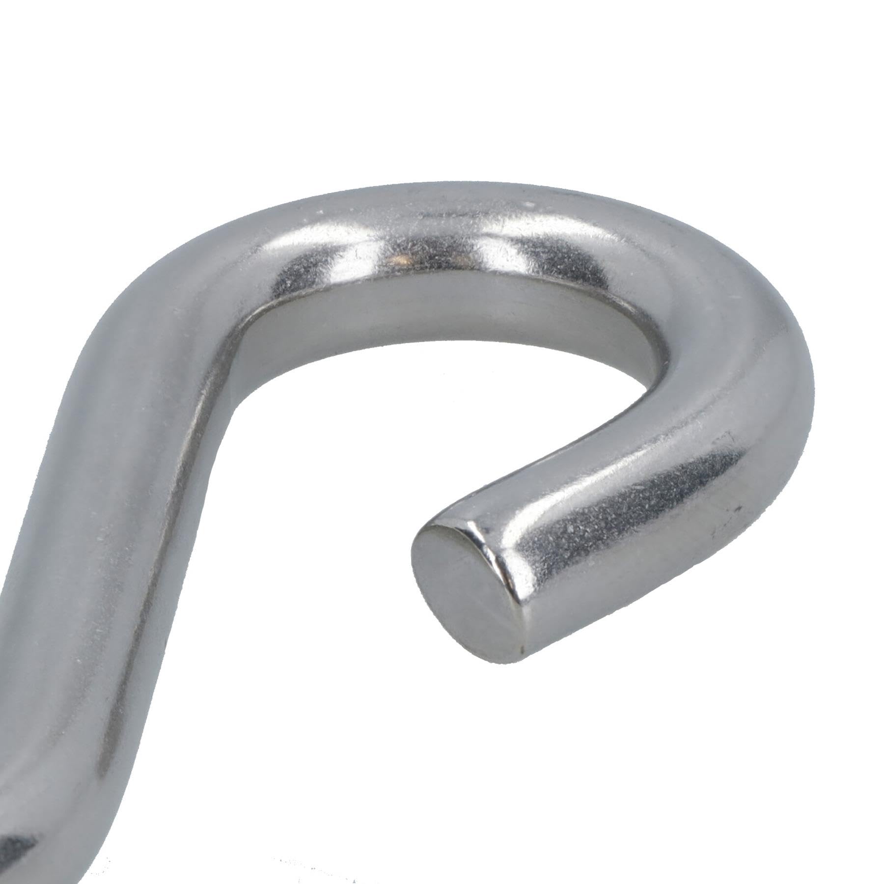 AB Tools 50 ganchos en forma de S de 5 mm de acero inoxidable de grado marino para colgar sartenes de cocina
