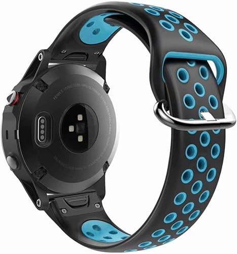 Compatible con Garmin Fenix 5/6 Bandas, 0.866 in de silicona de repuesto para Garmin Fenix 6 Pro/5 Plus/Instinct/Forerunner 935/Approach S60/Quatix 5