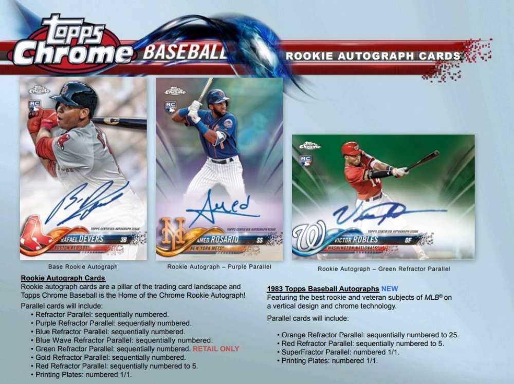 Amazon.com: MLB 2018 Topps Chrome Baseball Cards Trading Card 
