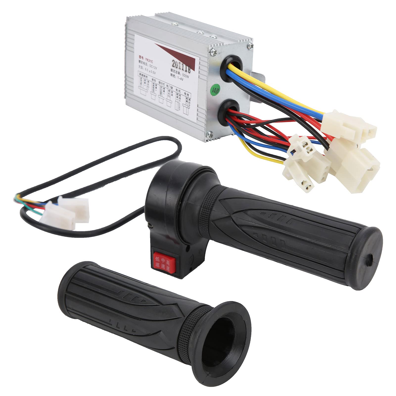 Poignées d'accélérateur de vélo 12v 500w, contrôleur de Brosse, poignée à 3 Vitesses, Accessoire de vélo électrique