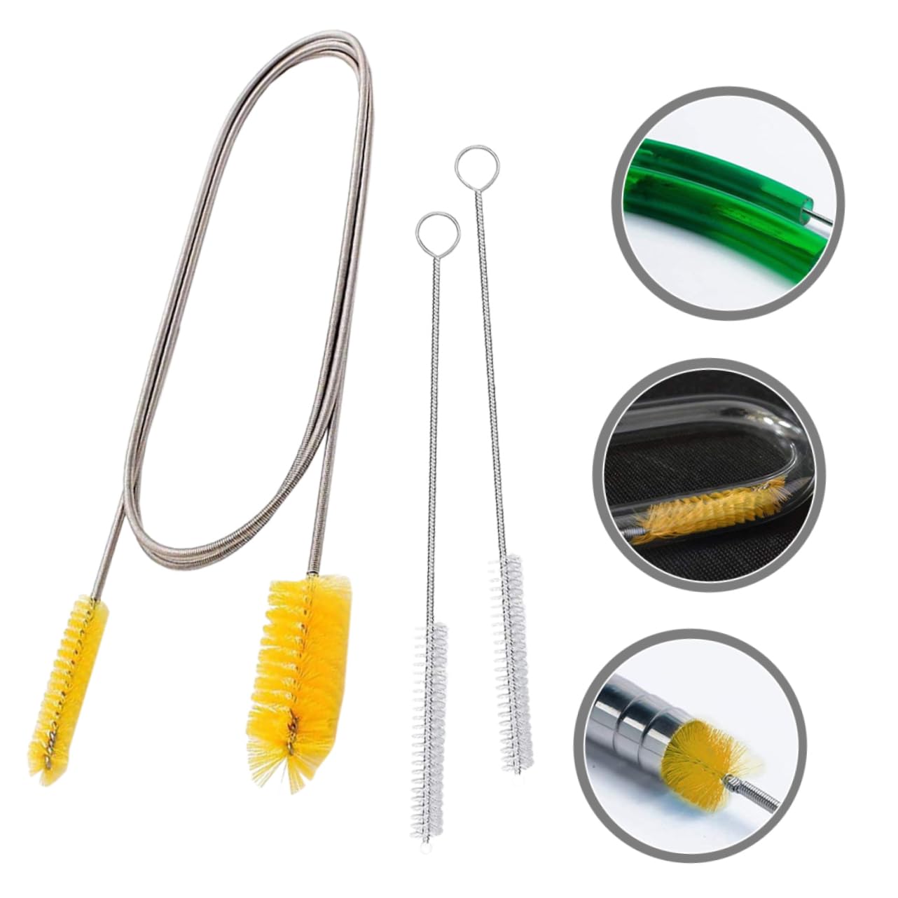 Kisangel 3 Juegos De Cepillos De Limpieza para Peceras Herramienta De Limpieza De Acuarios Cepillo De Suministro para Peceras Limpiadores De Tuberías para Fregadero Cepillo