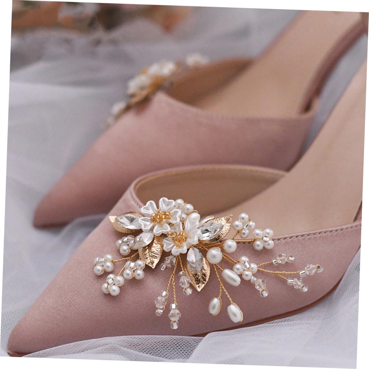 Ipetboom 3 Paia Fibbie per Scarpe Sposa Decorative Accessori Rimovibili per Matrimonio e Speciali per Scarpe Cerimonia