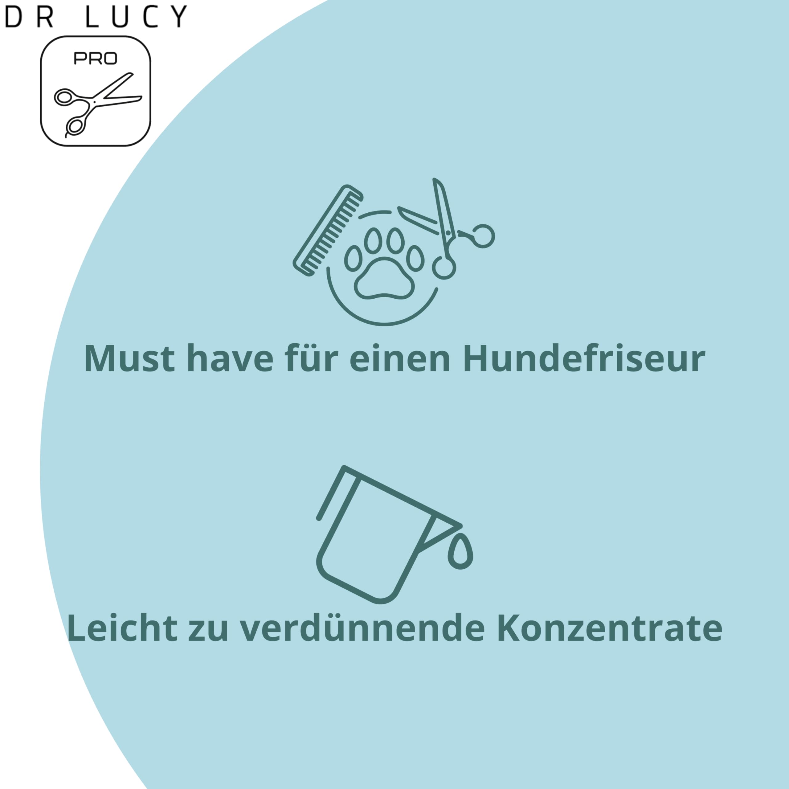 DR Lucy Pro Easy Brush Oil 500 ML Huile démêlante - Concentré | Huile démêlante pour chien avec huile d’amande et vitamine E pour le soin nourrissant du pelage