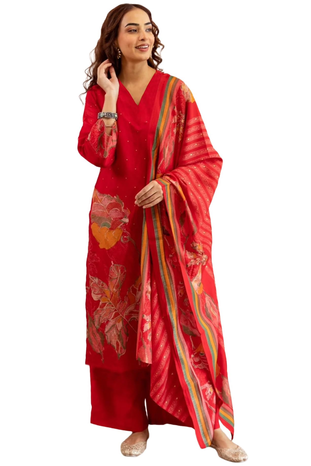 anni designer Women’s Reyon Kurta Set | 3 Piece Ethnic Suit Set with Pant & Dupatta | Festive for Women | Cotton Kurta Sets for Woman | Festival Ethnic Dress | Suit Set for Womens-picture-30