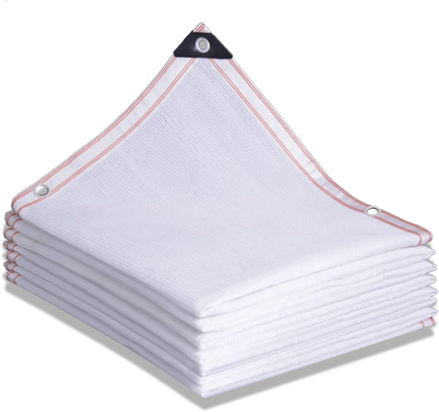 75% UV Resistant White Shade Cloth - Breathable Sunblock Netting with Grommets & Rope (3x8m/9.8x26ft) for Garden, Patio, Outdoor Privacy & Protection