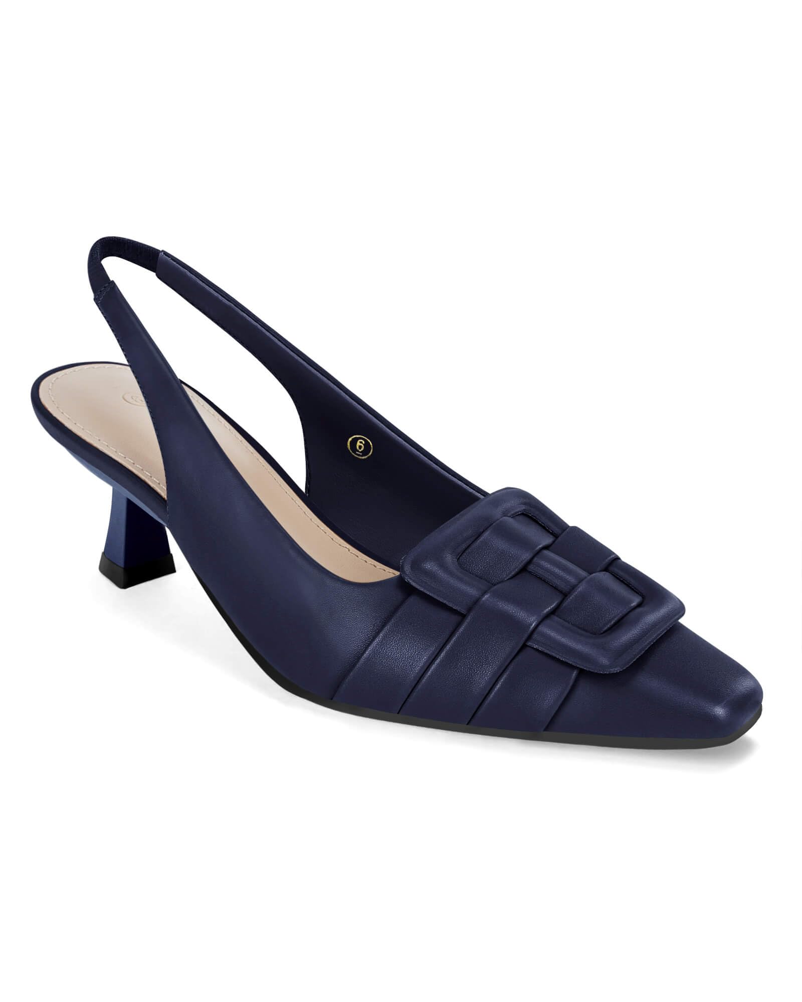 Womens Sling Back Kitten Heels Low Dress Shoes Slingback Pumps Pointed Closed Toe Comfortable Party Office Sandals