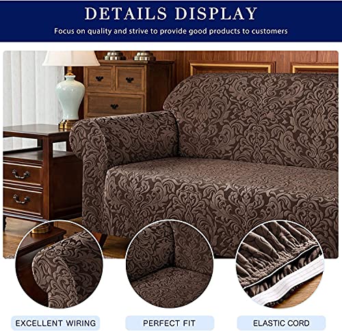 Lieber Lighting Sofa Protective Cover 1- Piece Damask Sofa Slipcover 1,2, 3 Seater Jacquard Sofa Cover High Elastic Stretch Furniture Protector Sofa Cover #TOP3