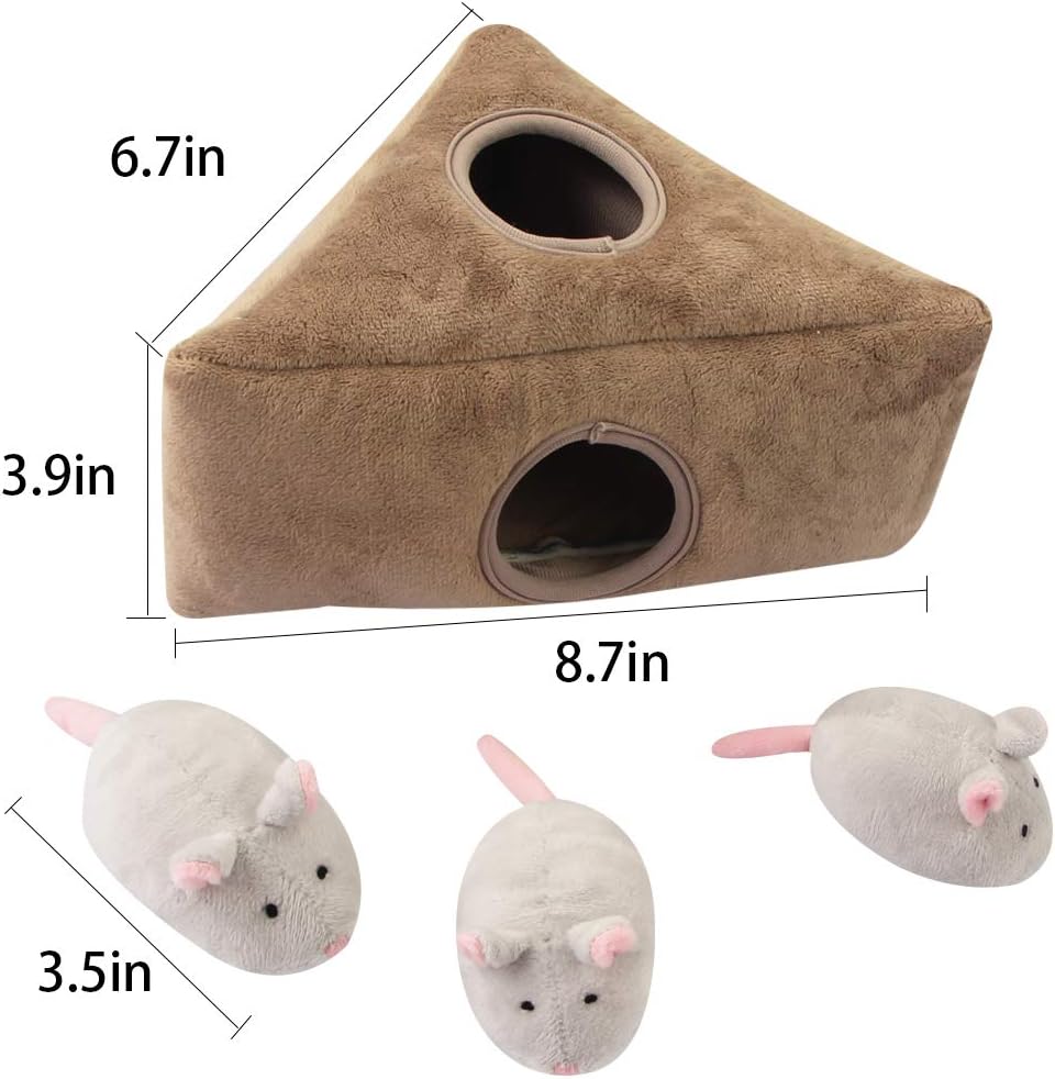 Vocheer Squeaky Dog Toys Durable Interactive Hide And Seek Plush Puzzle Dog Toys For Medium Small Dogs Pets Christmas Dog Toy Mouse Dog Toys Amazon Co Uk Pet Supplies