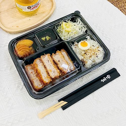 FEXTA 5 Compartment Meal Prep Containers With Lids - (200 Pack) Plastic Food Bento Boxes Stackable Reusable Disposable Microwaveable Safe by FEXTA - Image 8